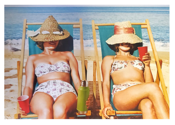 Birthday Greeting Card - Two Women on Beach