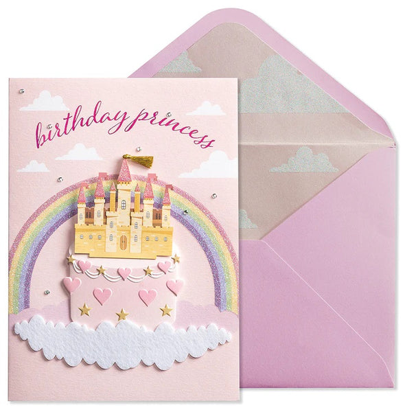 Handmade Birthday Greeting Card  - Birthday Princess Cake
