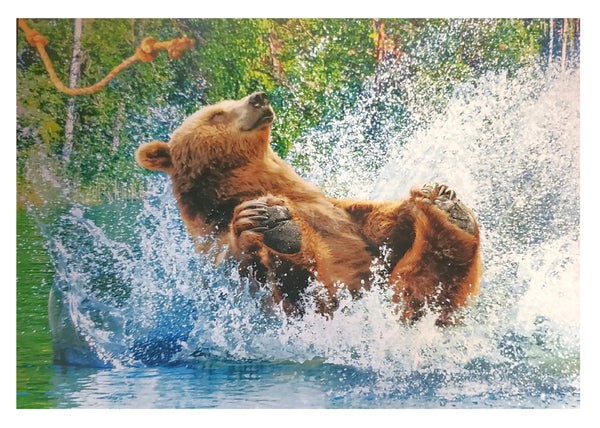 Birthday Greeting Card - Cannonball Bear