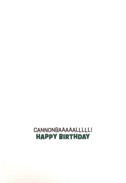Birthday Greeting Card - Cannonball Bear