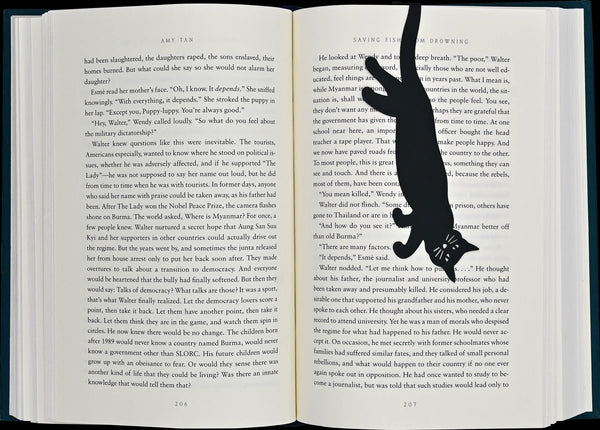 Bookmark - Curious Cat Metal Book Hugger