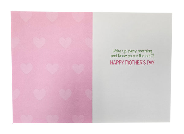 Mother's Day Greeting Card - Cat Drinking Coffee