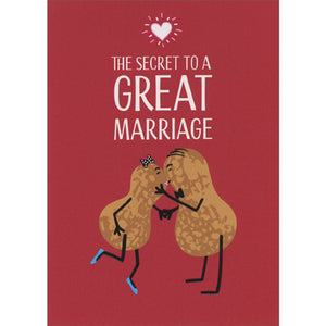 Anniversary Greeting Card - Kissing Peanuts