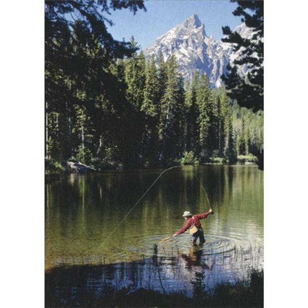 Birthday Greeting Card - Fly Fisherman - America Collection