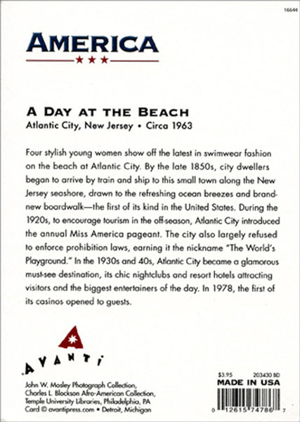 Birthday Greeting Card - Four Women Posing on Beach - America Collection