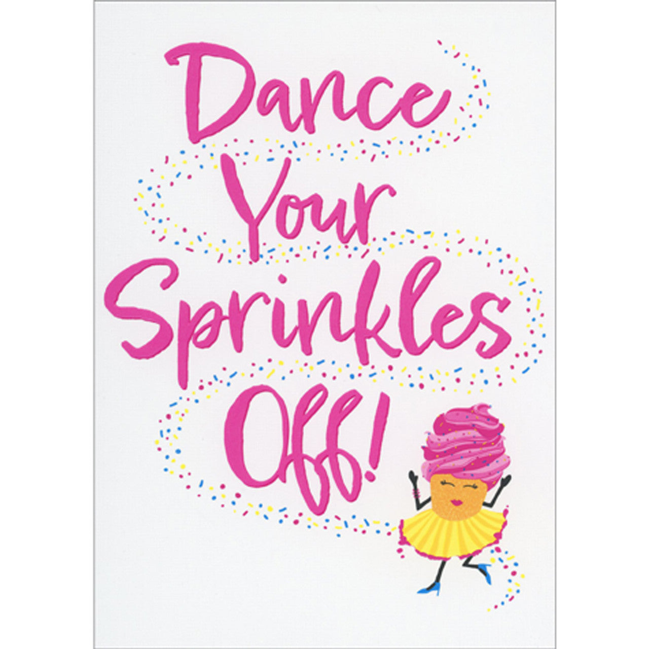 Birthday Greeting Card  - Dancing Cupcake