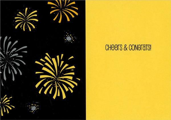 Congratulations Greeting Card - Champagne Fireworks