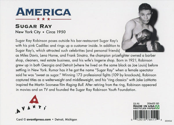 Birthday Greeting Card - Sugar Ray Robinson - America Collection