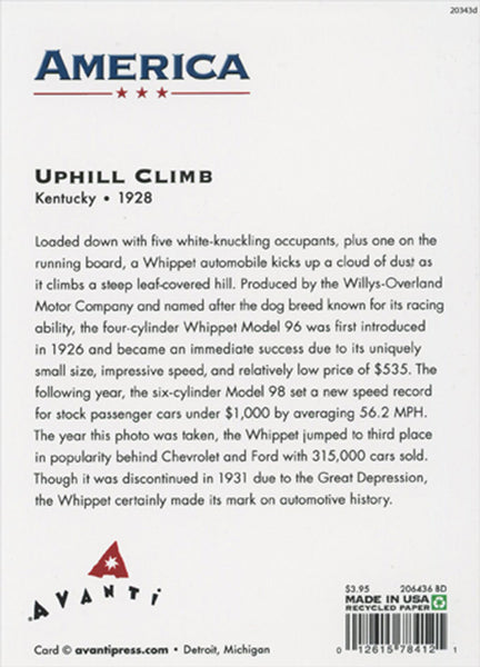 Birthday Greeting Card - Whippet Car - America Collection