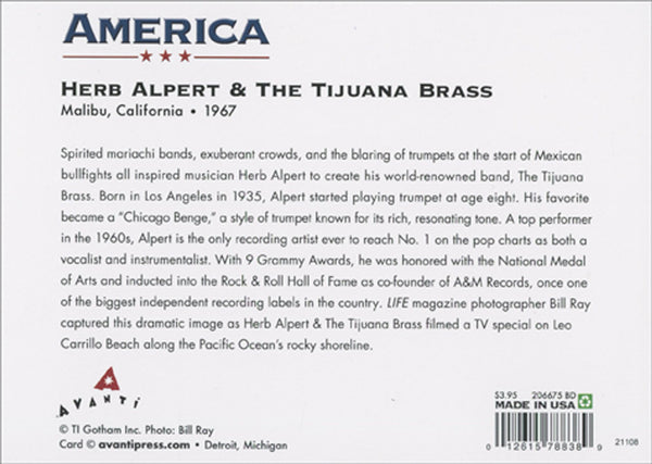 Birthday Greeting Card - Herb Alpert and Tijuana Brass - America Collection