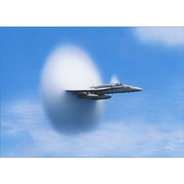 Birthday Greeting Card - Plane Through Vapor Cone - America Collection