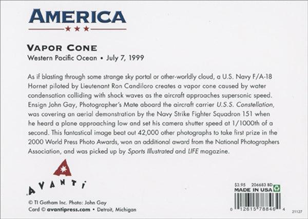 Birthday Greeting Card - Plane Through Vapor Cone - America Collection