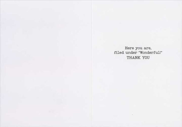 Thank You Greeting Card - Woman at File Cabinets - America Collection