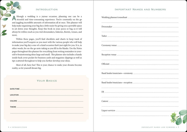 Organizer - The Wedding Planner Checklist - Eucalyptus Design