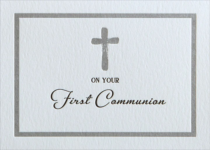 Letterpress First Communion Greeting Card  - Communion