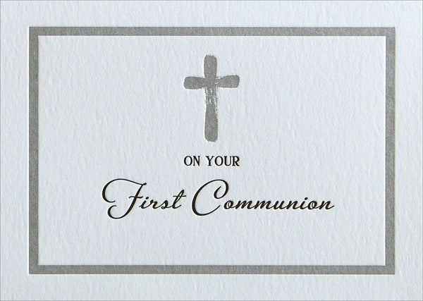 Letterpress First Communion Greeting Card  - Communion