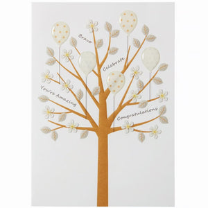 Congratulations Greeting Card - Celebratory Tree