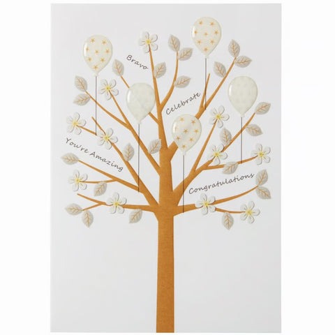 Congratulations Greeting Card - Celebratory Tree