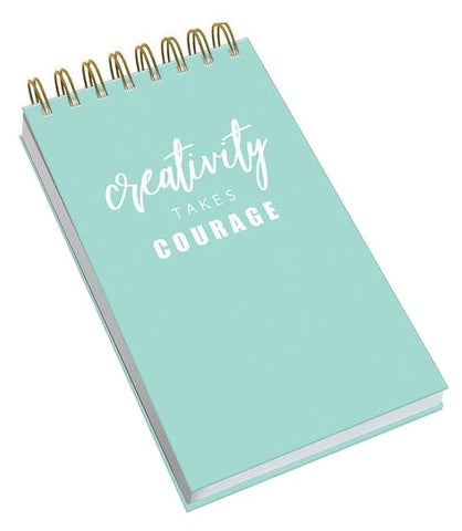 Wide Ring Spiral Notebook - Creativity Takes Courage