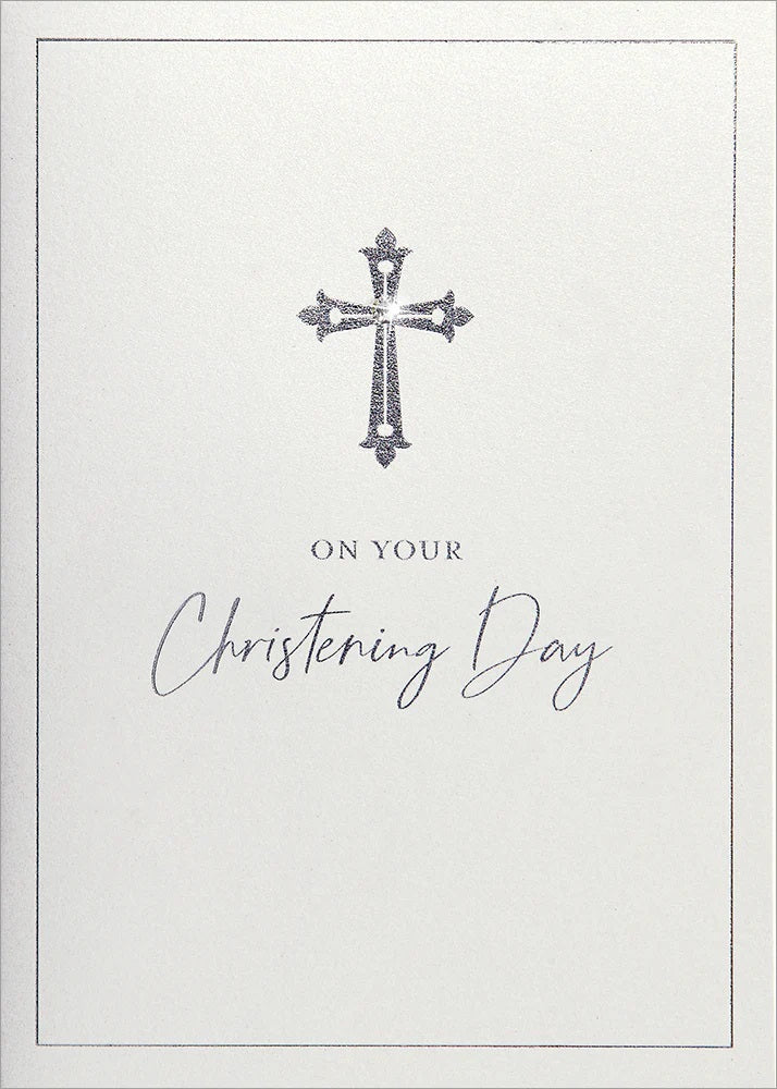 Christening Greeting Card - Cross Christening