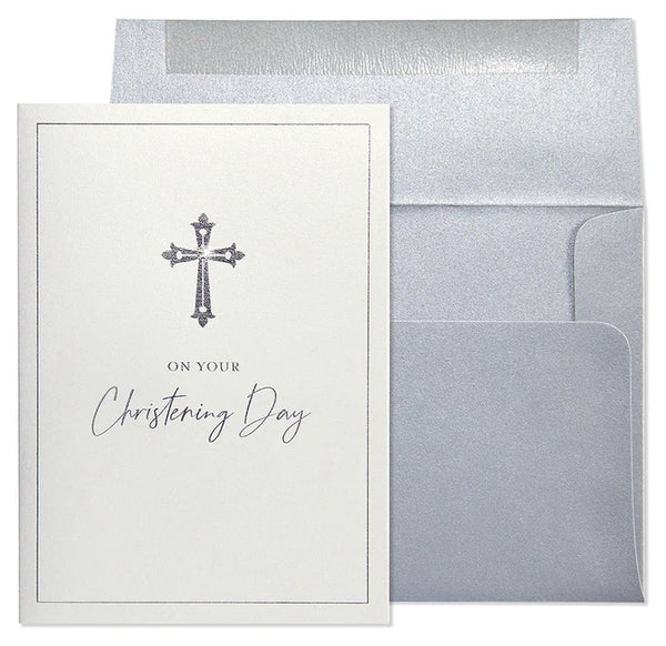 Christening Greeting Card - Cross Christening