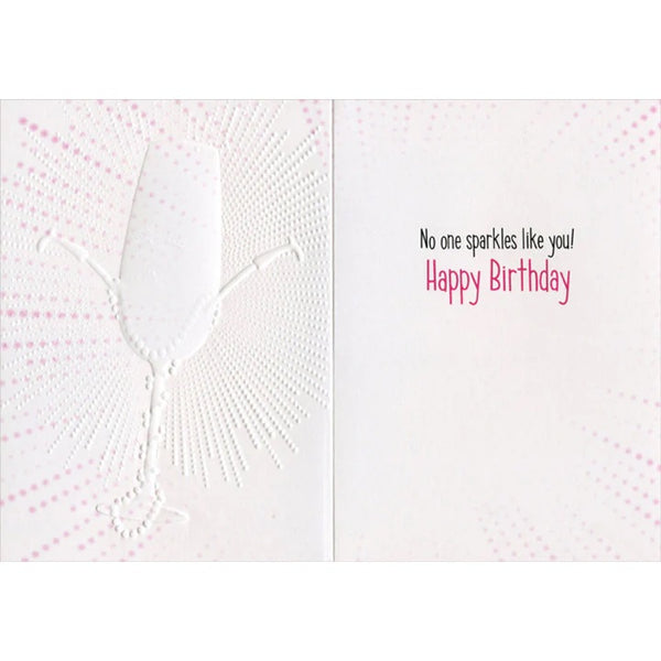 Birthday Greeting Card  - Champagne Lady