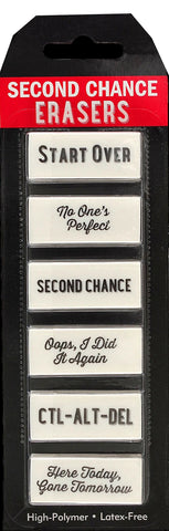 Second Chance Erasers - Set of 6