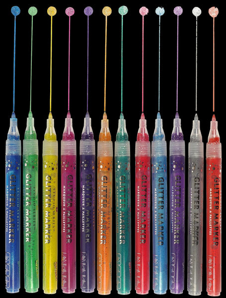 Glitter Markers - Set of 12