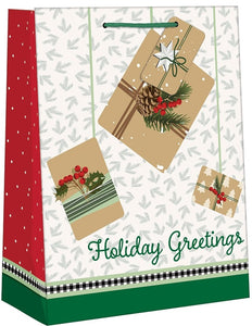 Medium Holiday Gift Bag - Holiday Greetings