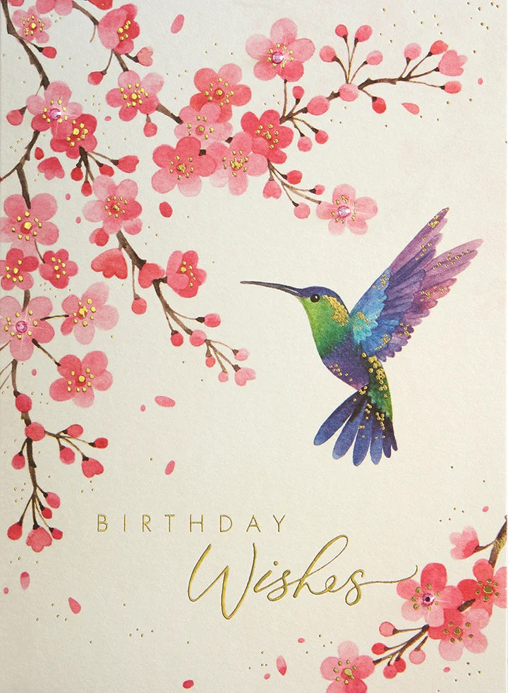 Birthday Greeting Card - Hummingbird