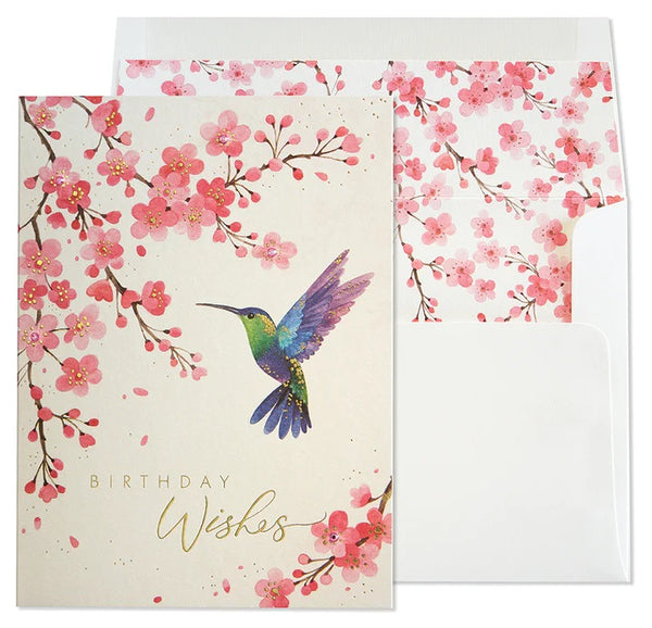 Birthday Greeting Card - Hummingbird