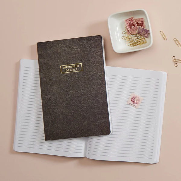 Notebook - Gold Foil 'Important Details'
