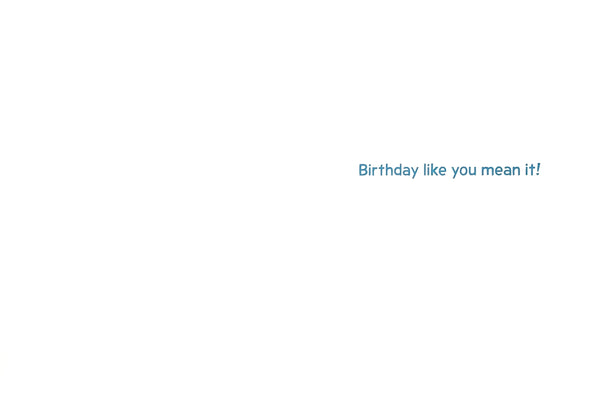 Birthday Greeting Card - Boy Drinking Soda