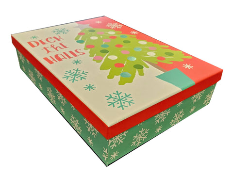 Large Decorative Gift Box - Deck the Halls