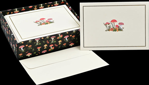 14 ct. Note Cards - Mushrooms Note Cards