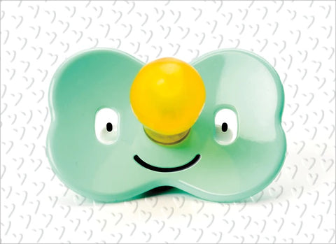 New Baby Greeting Card - Pacifier Face