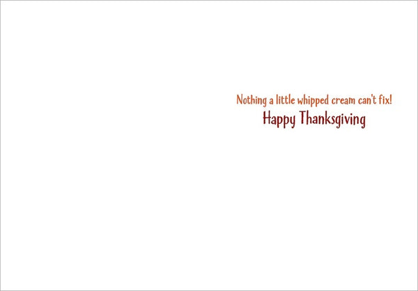 Thanksgiving Greeting Card - Pumpkin Pie Paw Print