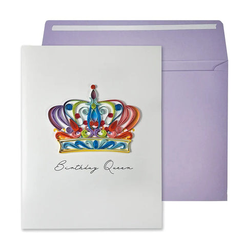 Birthday Greeting Card - Quilled Birthday Queen