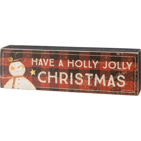 Box Sign - Have A Holly Jolly Christmas