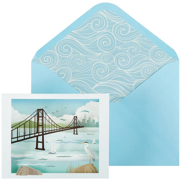 Exquisite Collector's Edition Birthday Greeting Card - Ocean & Bridge Shadowbox