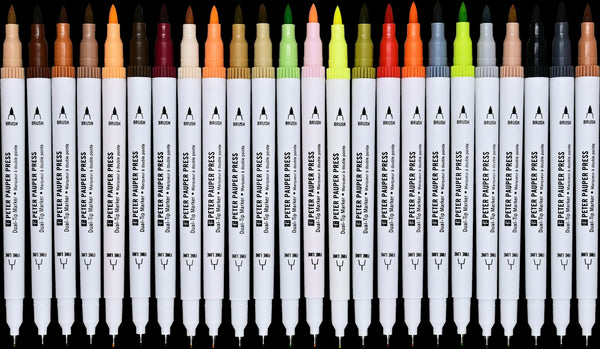 Skin Tone Dual-Tip Coloring Markers - Set of 24