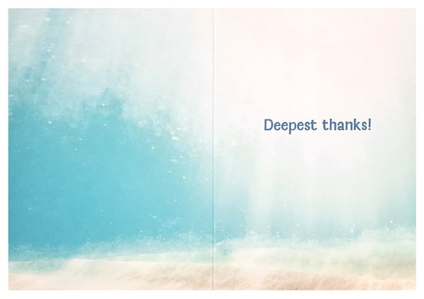 Thank You Greeting Card - Pig Snorkeling