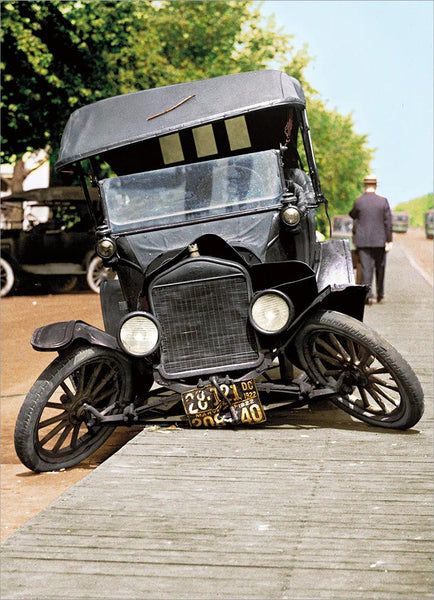 Get Well Greeting Card - Sidewalk Auto Wreck - America Collection