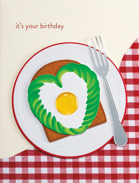 Birthday Greeting Card - Avocado Toast