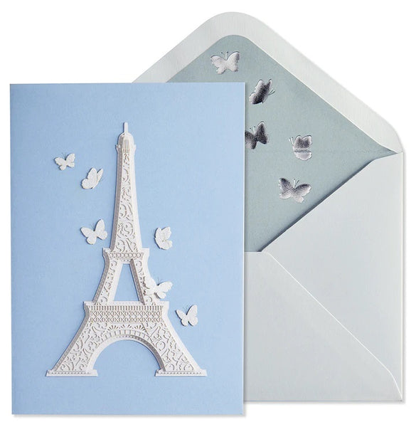 Handmade Birthday Greeting Card - Eiffel Tower