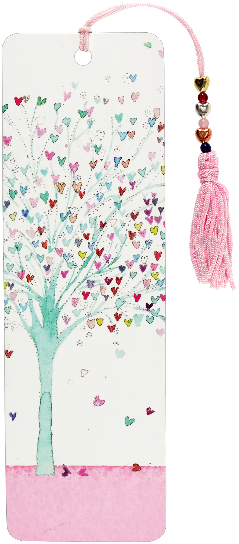 Beaded Bookmark - Tree of Hearts