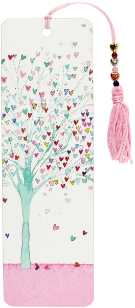 Beaded Bookmark - Tree of Hearts