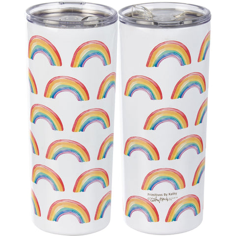 Coffee Tumbler - Rainbow Pattern