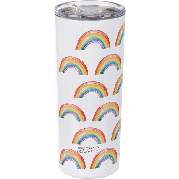 Coffee Tumbler - Rainbow Pattern