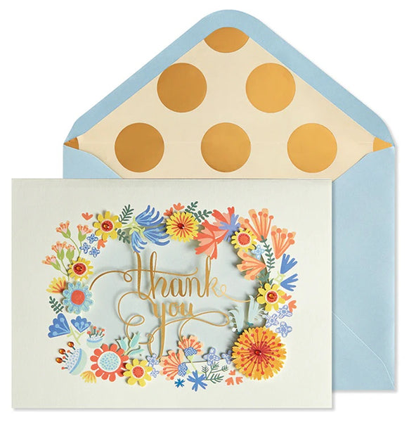 Thank You Greeting Card  - Thank You Wreath